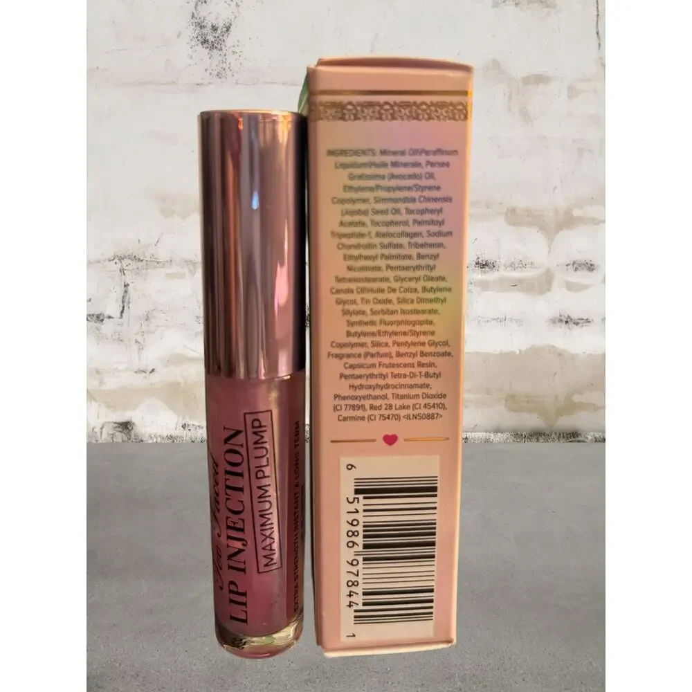 Too Faced Lip Injection Maximum Plump Extra Strength Lip Plumper Gloss NIB
